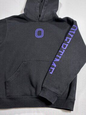 Share Overtime Youth Basketball Hoodie Sweatshirt Med Black & Purple Pullover